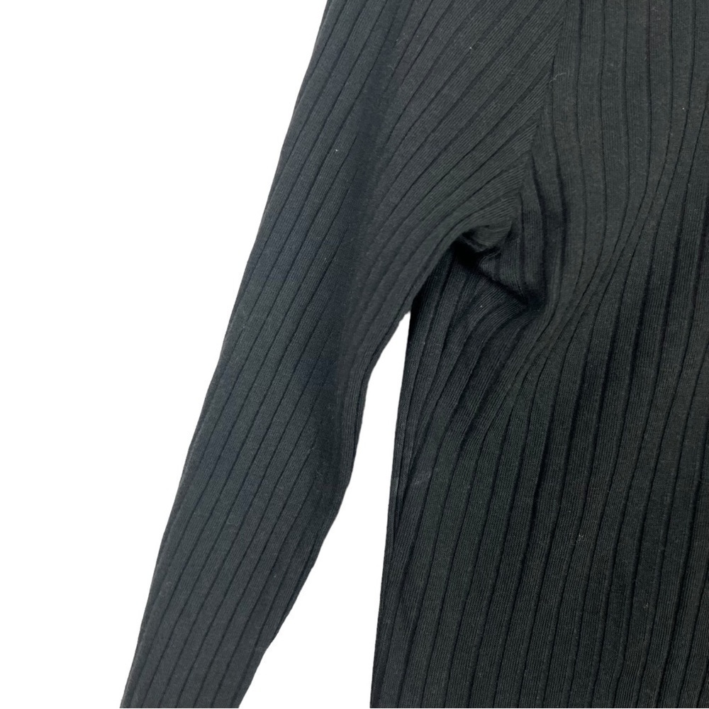 Timing Black Ribbed Crop Top Large - Picture 4 of 9